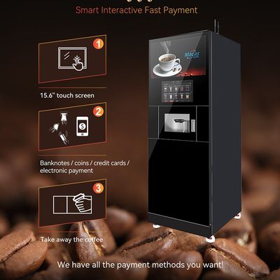 MACAS Coffee Vendo Machine Cafe Vending Machine z 27 cali ekranem reklamowym