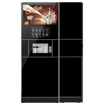 2400W Biurowy kod QR Maszyna sprzedająca kawę z lodówką