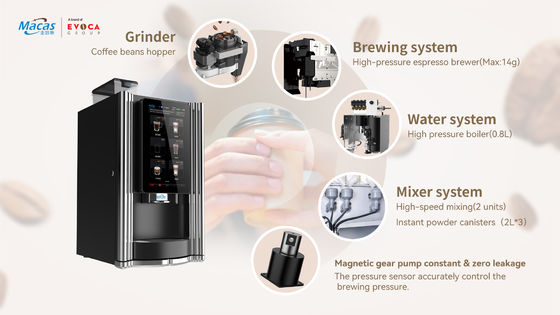 kupować Bean to Cup Coffee Machine 2.7L Hopper 700x420x450mm Stainless Steel produkcja internetowa