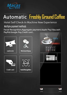 Powerful Performance with Macas Commercial Fully Automatic Freshly Ground Cabinet Coffee Machine s AC230V Power Supply / Wyposażony w energię